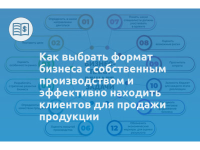 Как выбрать формат бизнеса с собственным производством и эффективно находить клиентов для продажи продукции