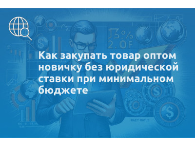Как закупать товар оптом новичку без юридической ставки при минимальном бюджете