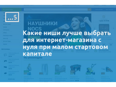 Какие ниши лучше выбрать для интернет-магазина с нуля при малом стартовом капитале