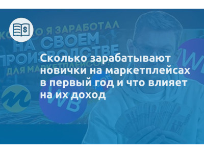 Сколько зарабатывают новички на маркетплейсах в первый год и что влияет на их доход